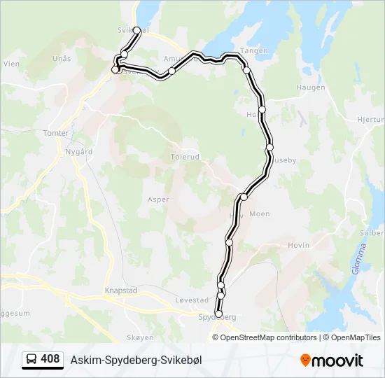 408 Bus Line Map