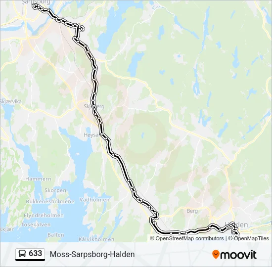 633 Bus Line Map