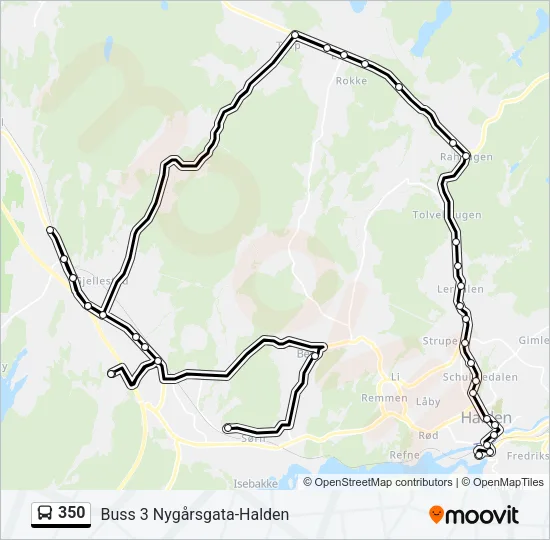 350 Bus Line Map