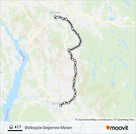 417 Bus Line Map