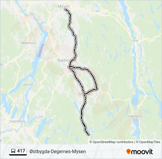 417 Bus Line Map