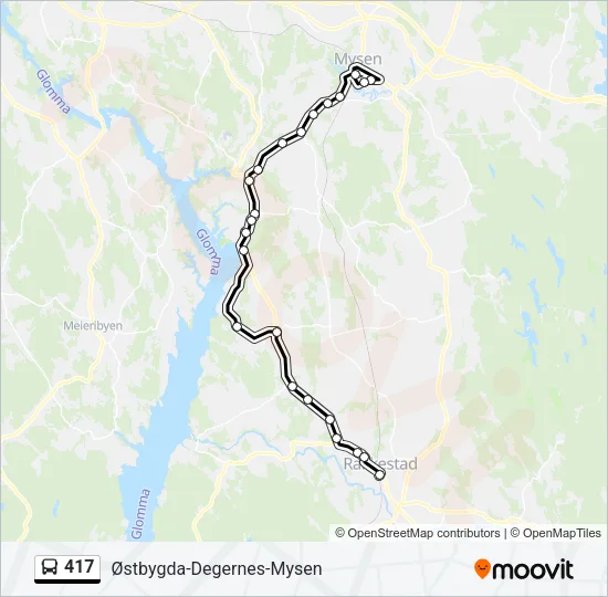 417 Bus Line Map