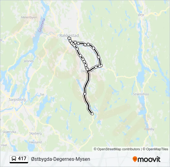 417 Bus Line Map