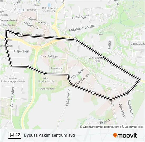 42 Bus Line Map