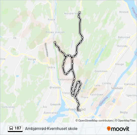 187 Bus Line Map
