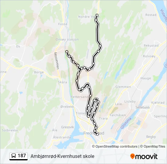 187 Bus Line Map