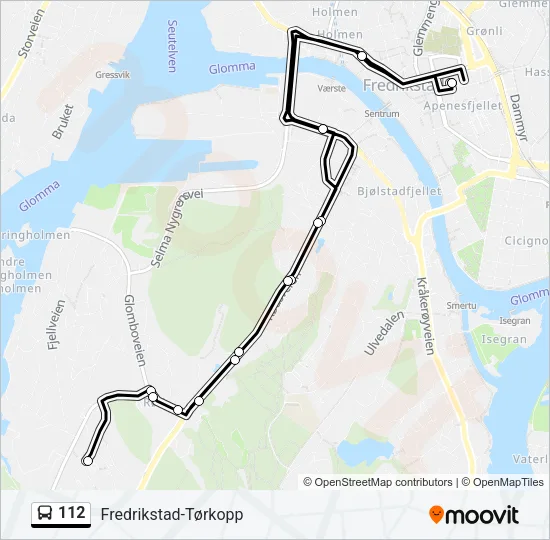 112 Bus Line Map