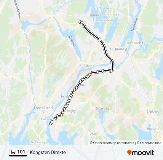 101 Bus Line Map