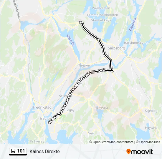 101 Bus Line Map