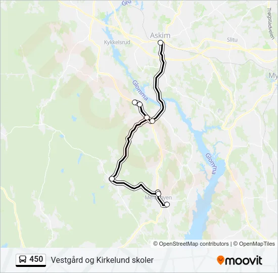 450 Bus Line Map