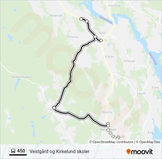450 Bus Line Map