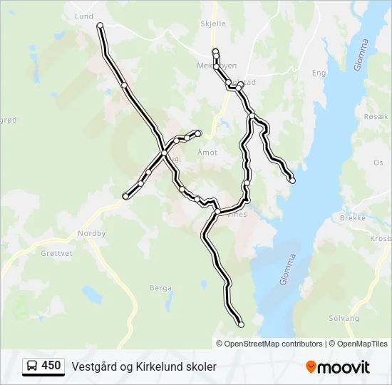 450 Bus Line Map