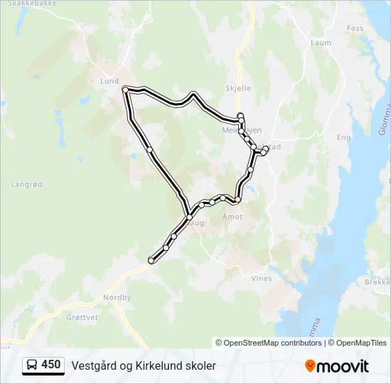 450 Bus Line Map