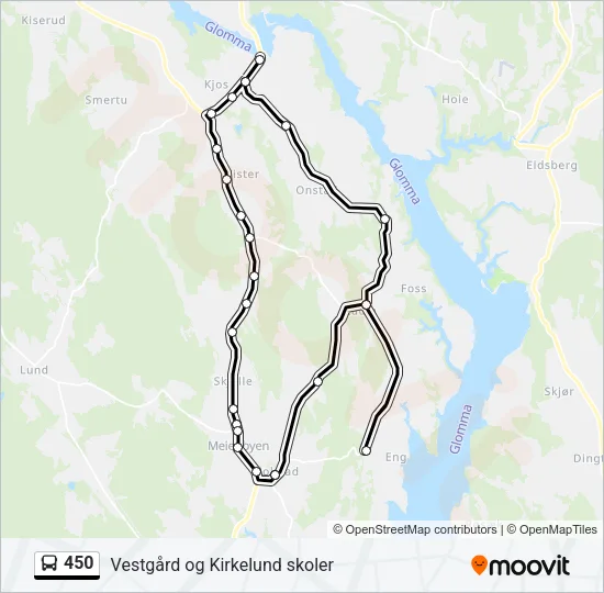 450 Bus Line Map
