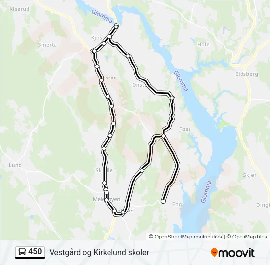 450 Bus Line Map