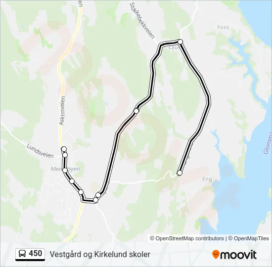 450 Bus Line Map