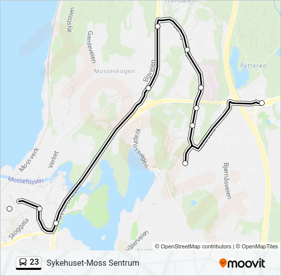 23 Bus Line Map