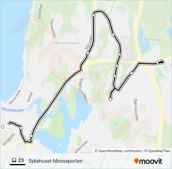 23 Bus Line Map