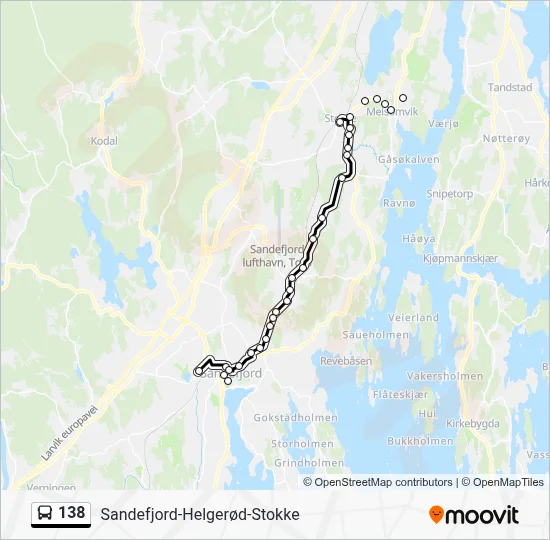 138 Route: Schedules, Stops & Maps - Unneberg-Stokke (Updated)