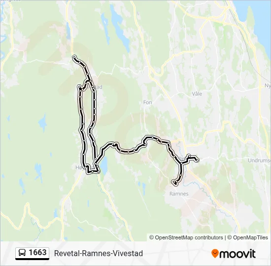 1663 Bus Line Map