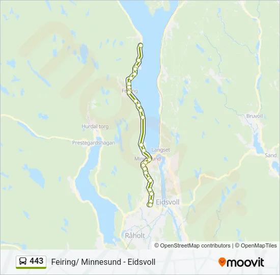 443 Bus Line Map