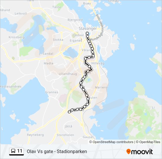 11 Bus Line Map