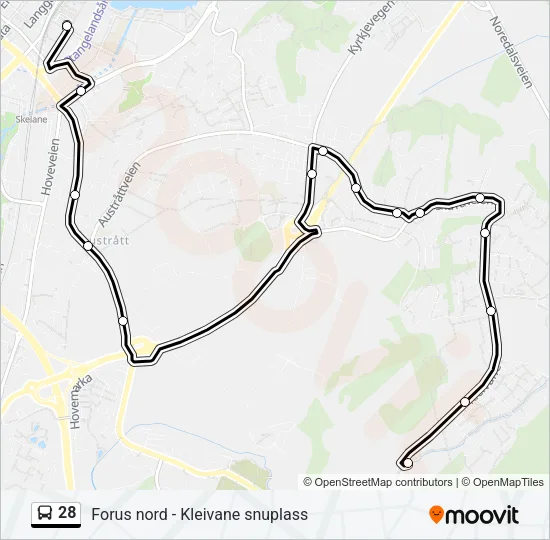 28 Bus Line Map