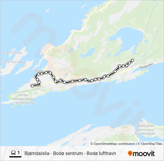 1 Bus Line Map
