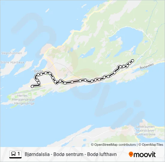 1 Bus Line Map