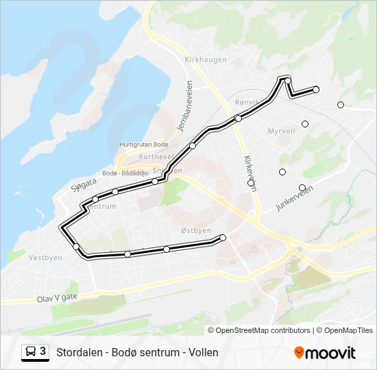3 Bus Line Map