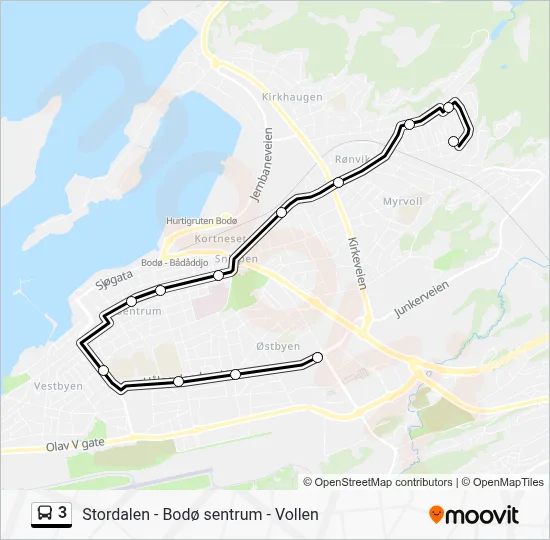3 Bus Line Map