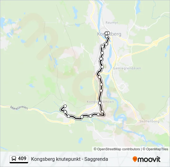 409 Bus Line Map