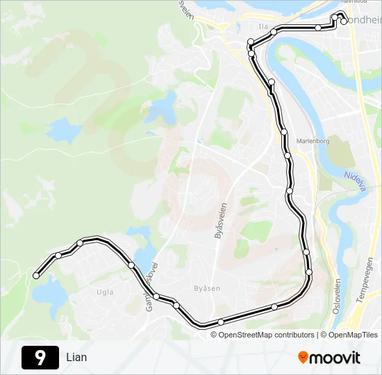 9 Light Rail Line Map