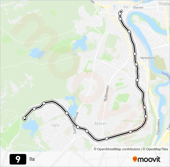 9 Light Rail Line Map