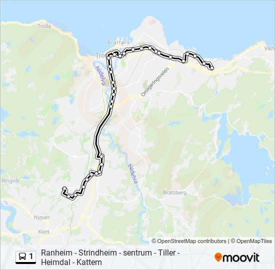 1 bus Line Map