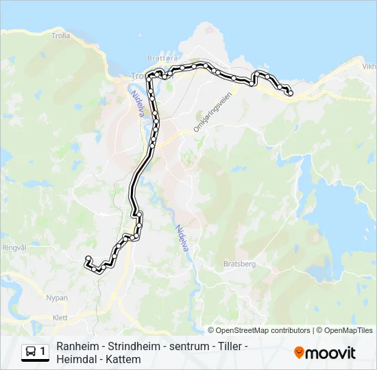 1 Bus Line Map