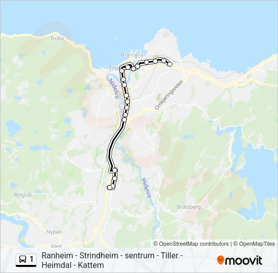 1 Bus Line Map