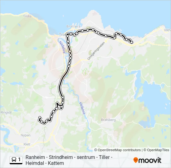 1 Bus Line Map