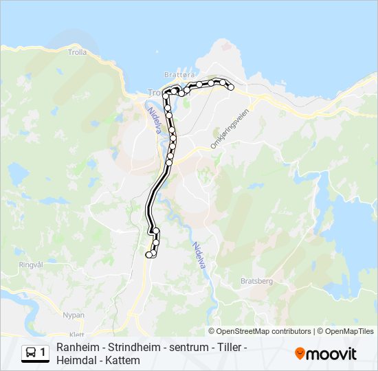 1 bus Line Map