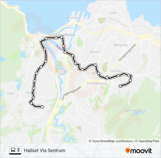 3 Bus Line Map