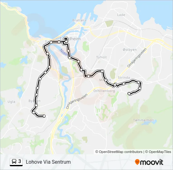 3 Bus Line Map