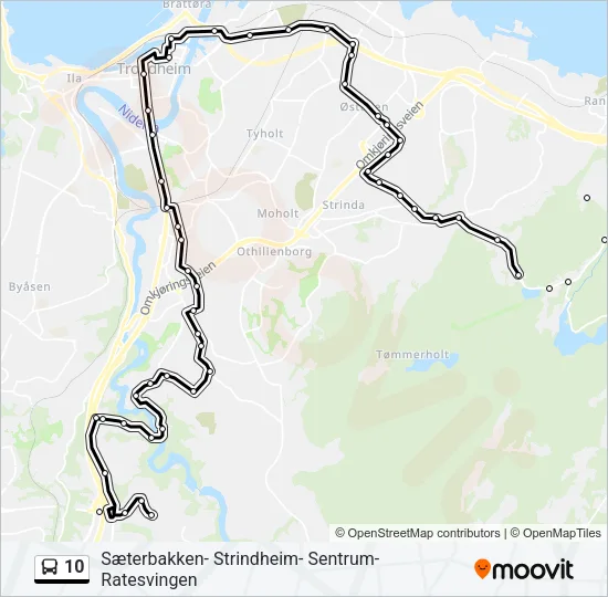 10 Bus Line Map