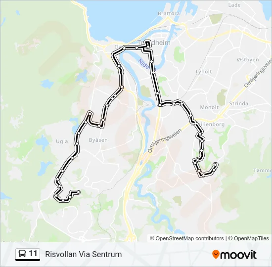 11 Bus Line Map