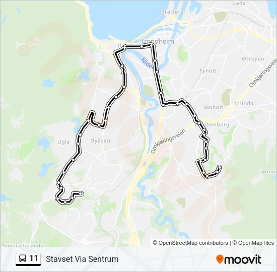 11 Bus Line Map