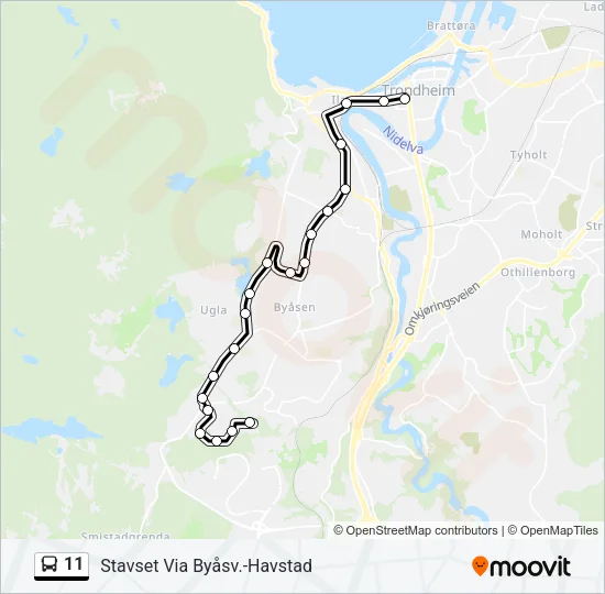 11 Bus Line Map