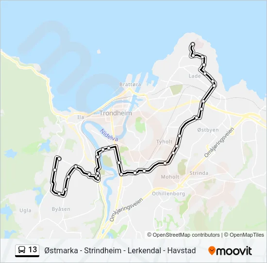 13 Bus Line Map