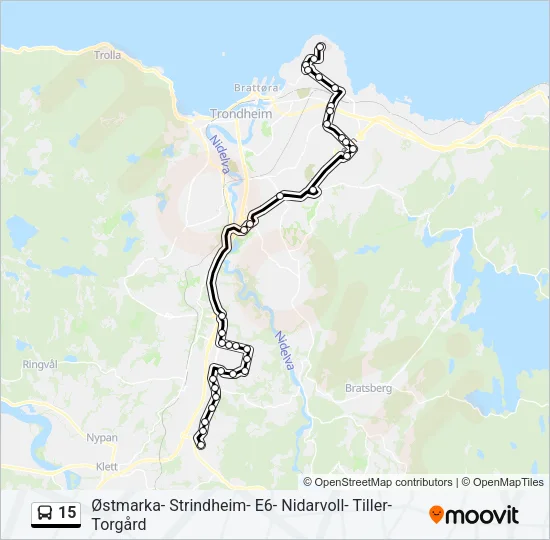 15 Bus Line Map