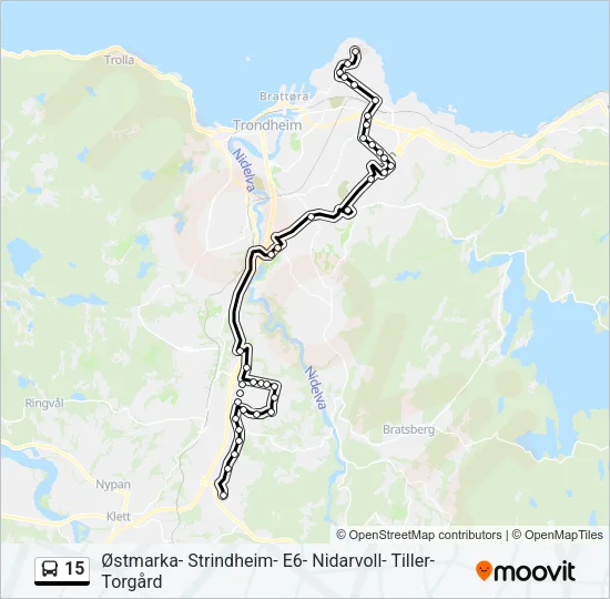 15 Bus Line Map