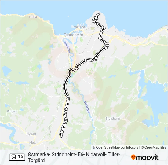 15 Bus Line Map