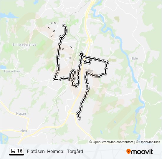 16 bus Line Map